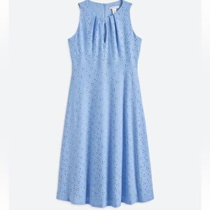 NWT London Times Light Blue Eyelet Midi Dress in size 16 from Stitch Fix